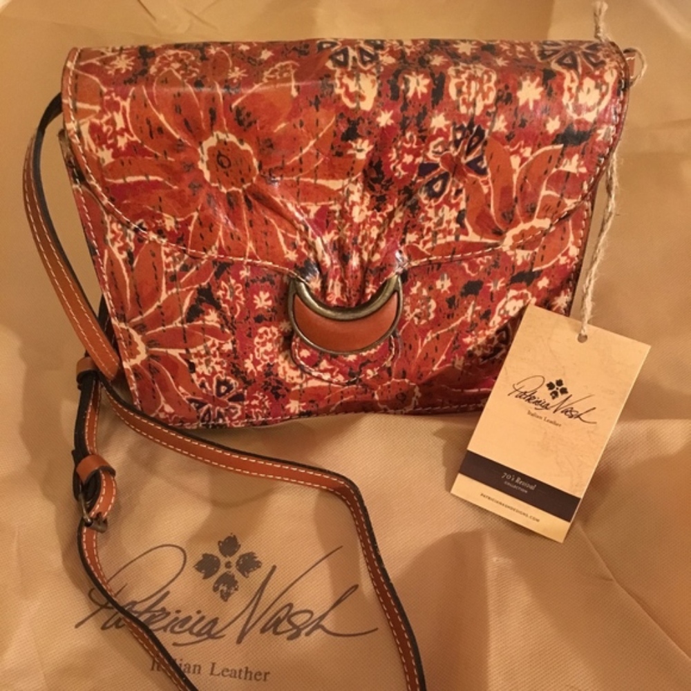 NWT Patricia Nash Van Sannio 70s Italian Leather